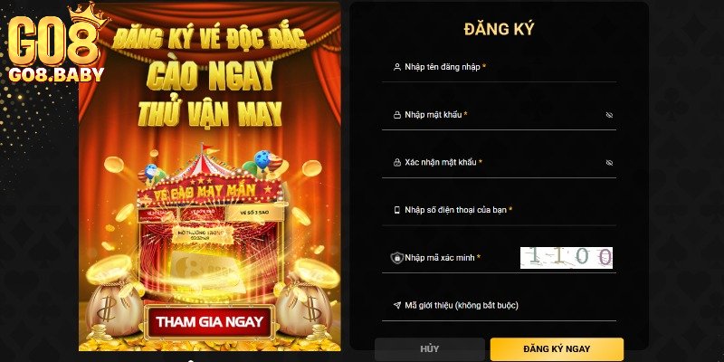 Điều kiện để thực hiện đăng ký Go8